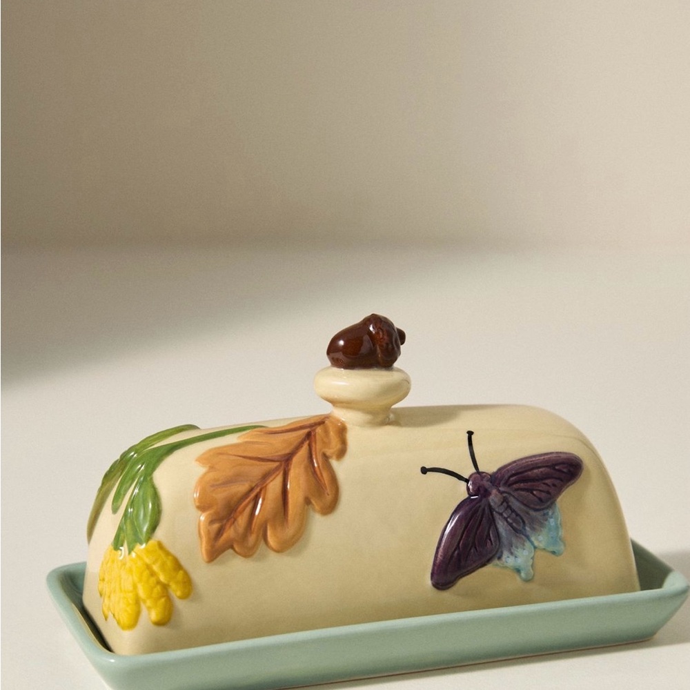 The Faye Icon Stoneware Butter Dish Anthro - Picture 2 of 10